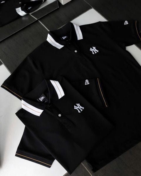  2711 - HÀNG CHÍNH HÃNG - ÁO THUN POLO NEW ERA - NY CỔ ĐEN - ĐEN - CODE: 14852234 