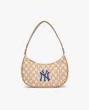 0399 - HÀNG CHÍNH HÃNG - TÚI MLB MONOGRAM HOBO BAG NEW YORK - NÂU - CODE: 32BG33111-50B 