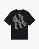  2692 - HÀNG CHÍNH HÃNG - ÁO THUN MLB - BIG LOGO NGÔI SAO LẤP LÁNH - ĐEN - CODE : 3ASTX0143 
