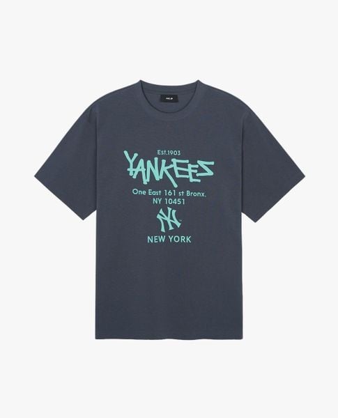  2699 - HÀNG CHÍNH HÃNG - ÁO THUN MLB - YANKEES 1903 - XÁM ĐEN - CODE:3ATSB2243-07WHS 