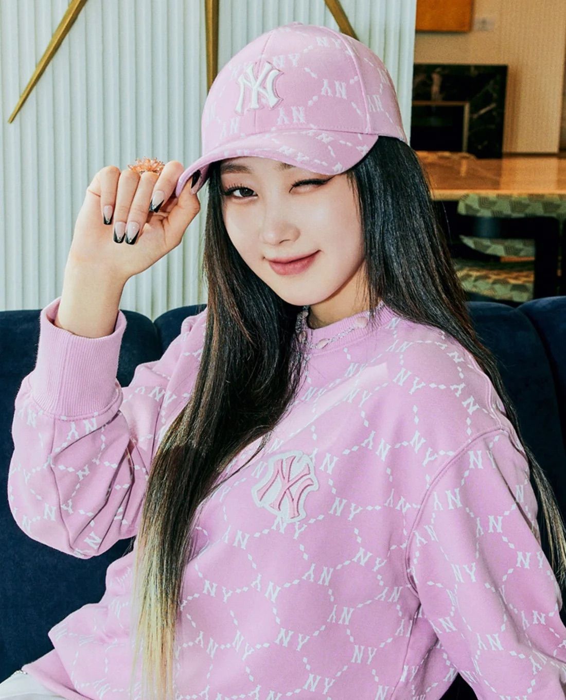  0457 - HÀNG [CHÍNH HÃNG]  - ÁO Sweater MLB All Over Fit Sweatshirt *CHÍNH HÃNG* - Code: 3AMTB0121-50WHS 