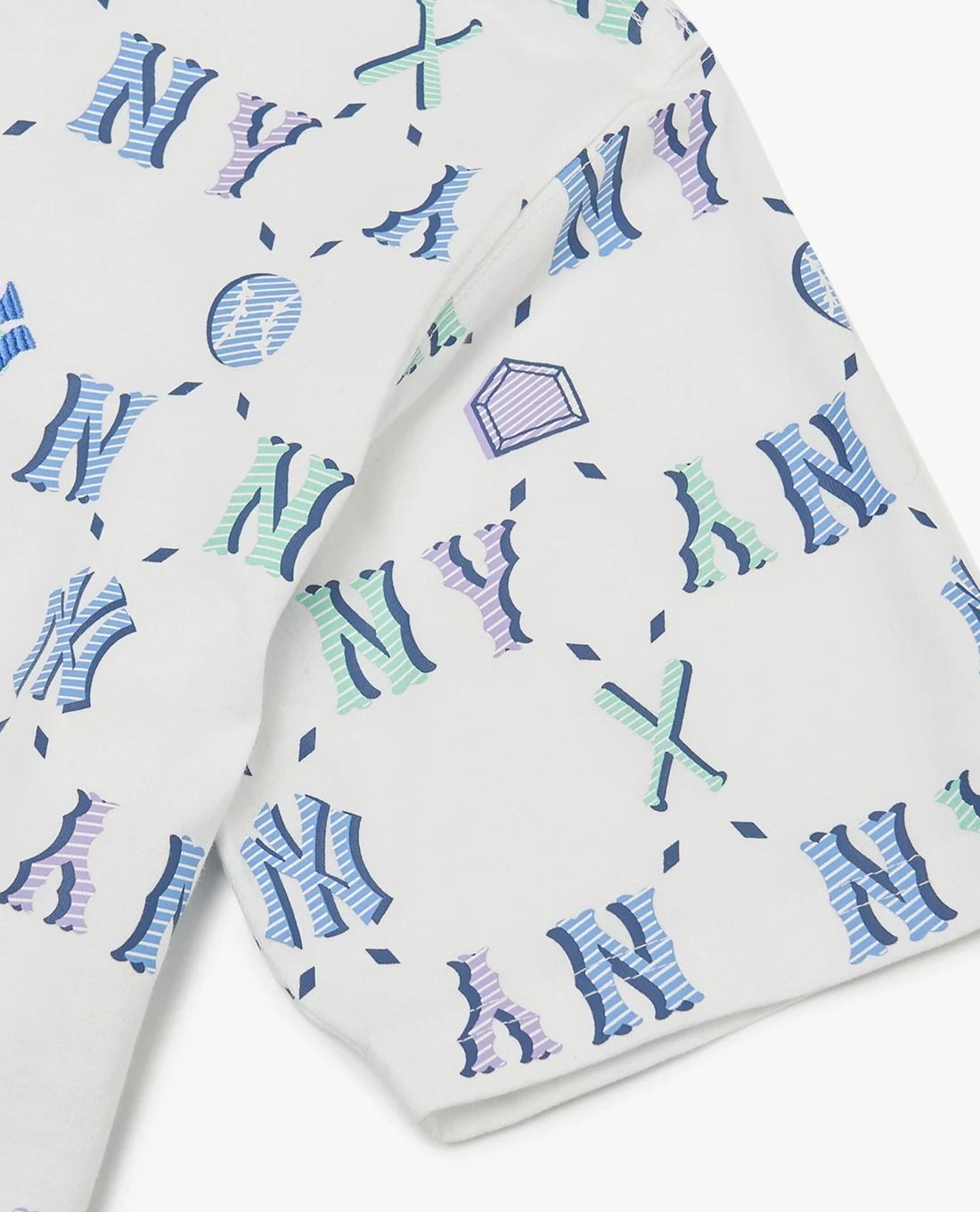  0870 - HÀNG CHÍNH HÃNG - ÁO THUN MLB Monogram - TRẮNG *MULTI* 