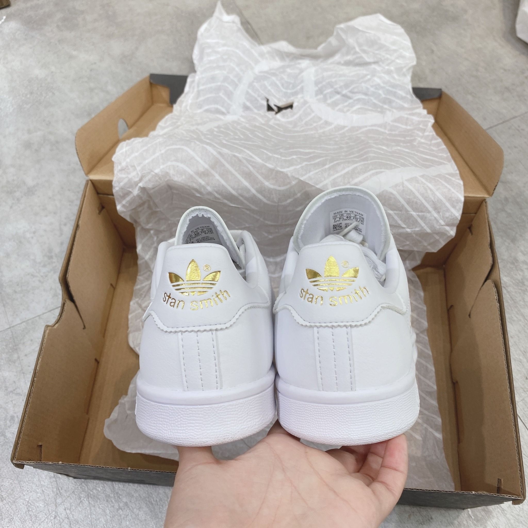  0308 - HÀNG CHÍNH HÃNG - GIÀY ADIDAS STANSMITH - Trắng GOLD - *WHITE/GOLD* - 2022** - Code: H00307 