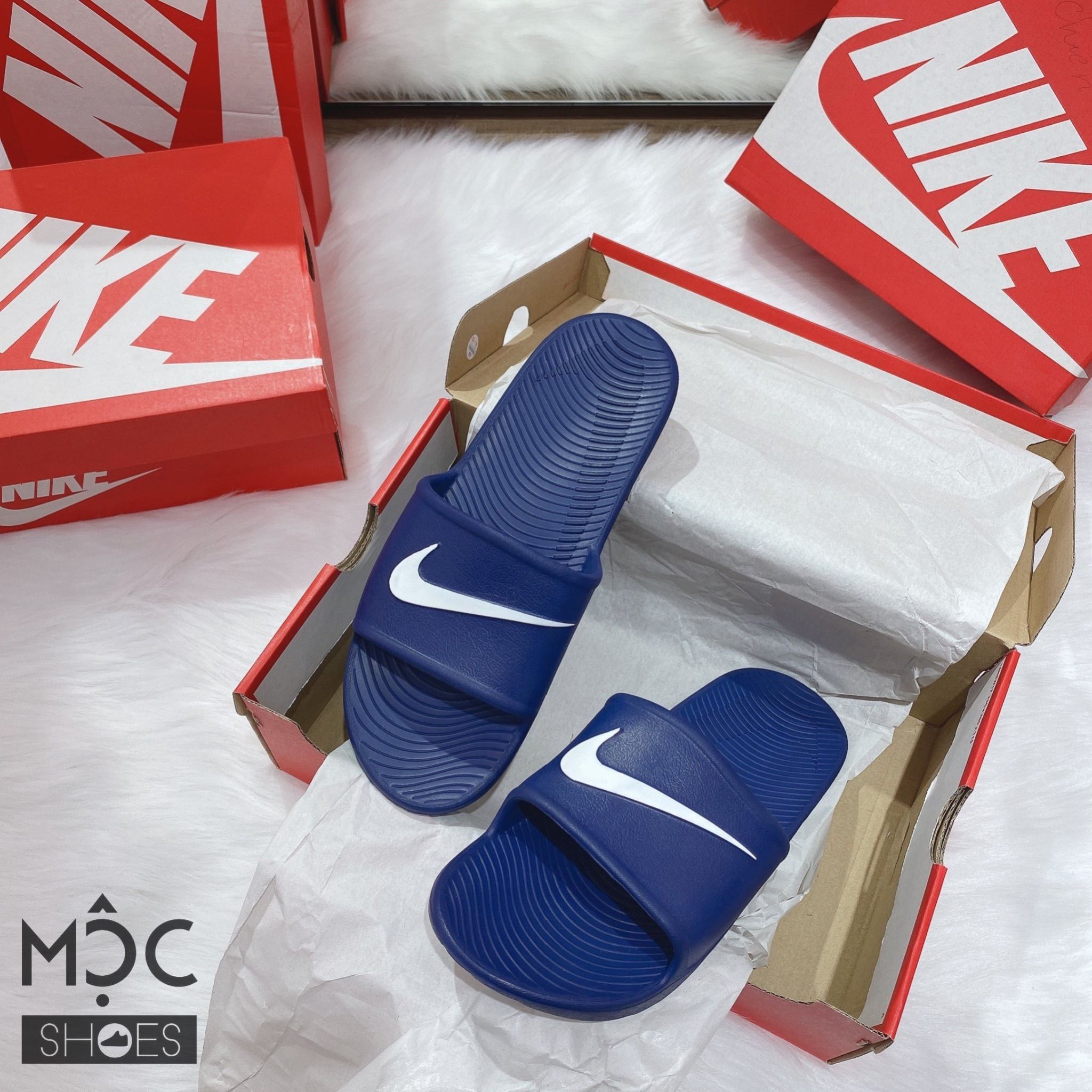  0499 - HÀNG CHÍNH HÃNG - DÉP NIKE KAWA - *NAVY/WHITE LOGO* - 2023** - Code: 832528 