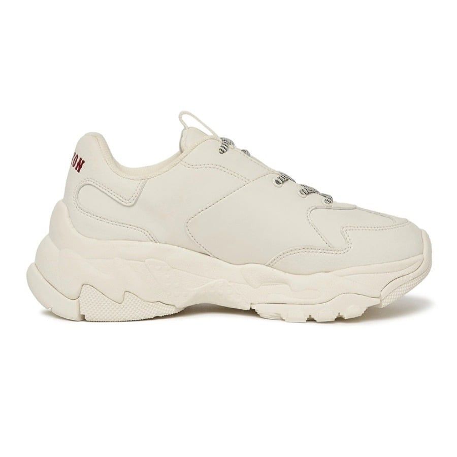  1097 - HÀNG CHÍNH HÃNG - GIÀY SNEAKER MLB BIG BALL CHUNKY - 3D Logo Boston Red Sox Ivory - *TRẮNG* - Code: 3ASHCS12N-43RDS 