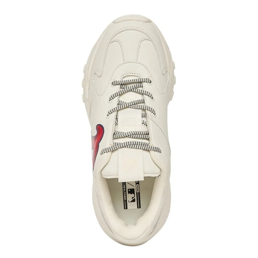 1097 - HÀNG CHÍNH HÃNG - GIÀY SNEAKER MLB BIG BALL CHUNKY - 3D Logo Boston Red Sox Ivory - *TRẮNG* - Code: 3ASHCS12N-43RDS 