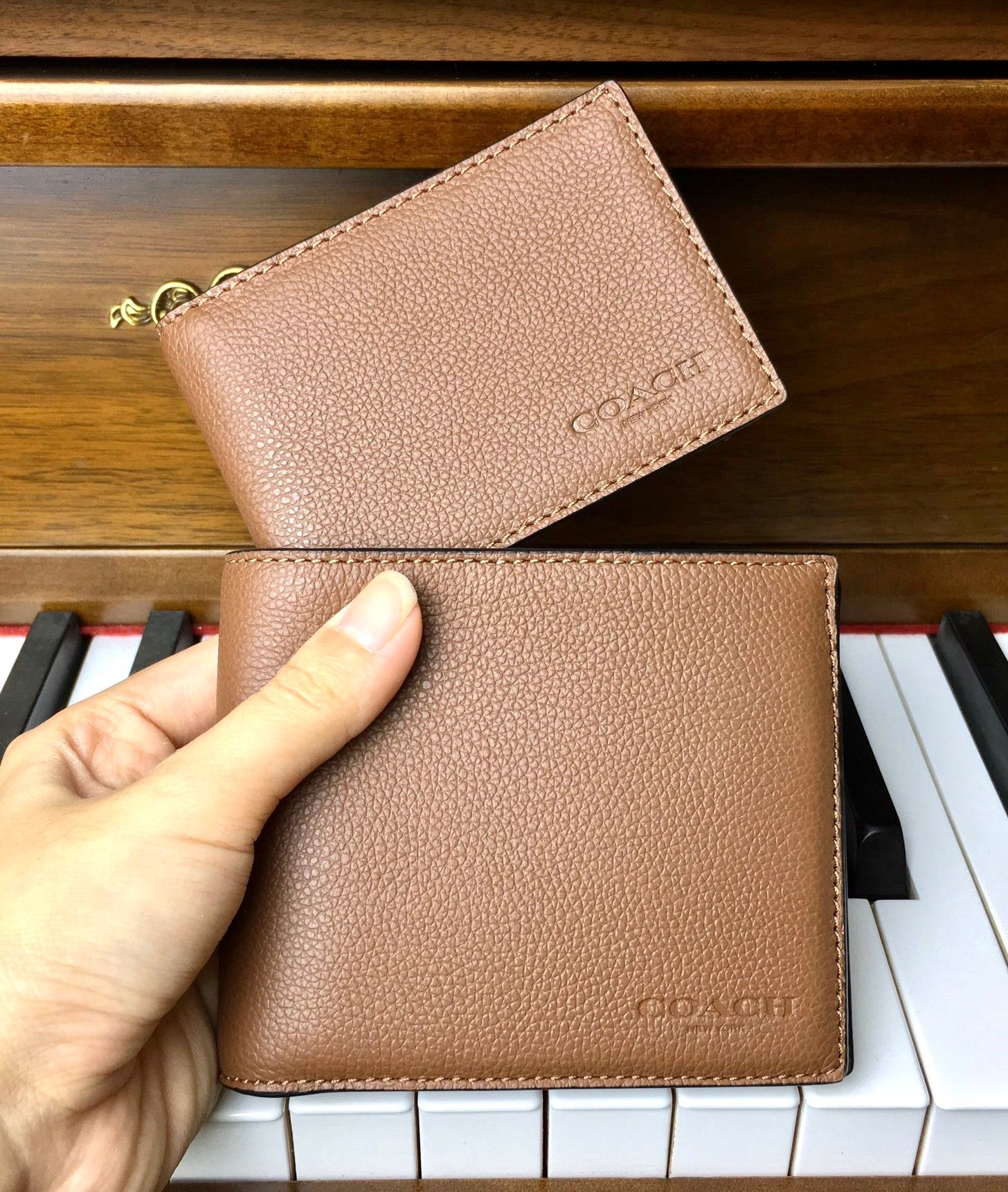  03966 - HÀNG CHÍNH HÃNG - VÍ COACH Nam NGẮN 850K - 3 in 1 