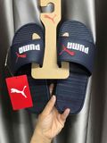  0424 - HÀNG CHÍNH HÃNG - DÉP PUMA COOL CAT - XANH TRẮNG - *NAVY WHITE* - Code: 371023 11 