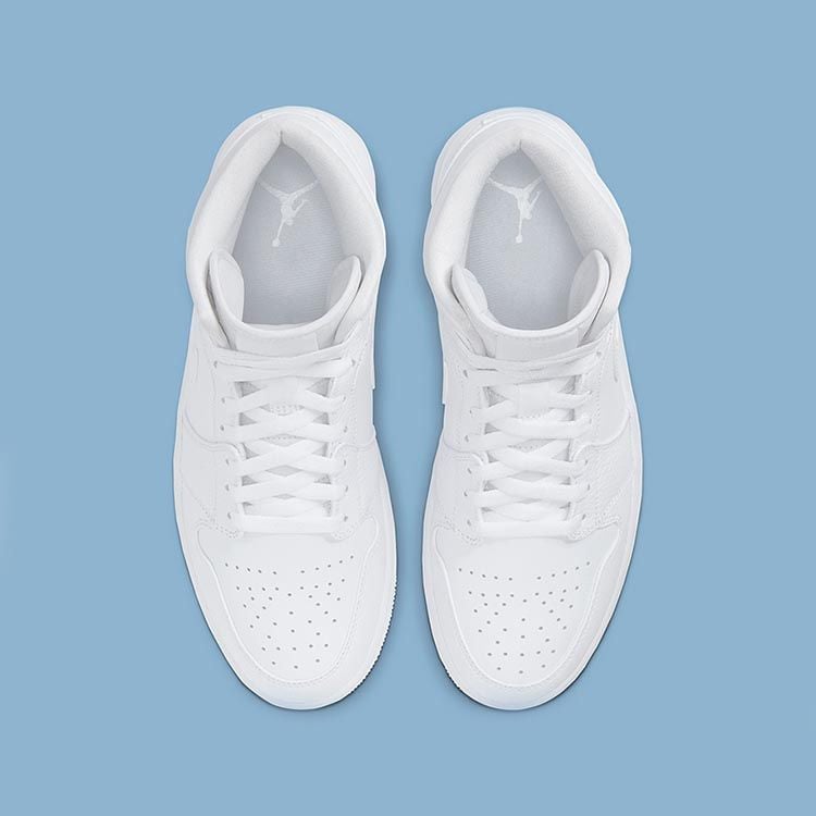 0023 - HÀNG CHÍNH HÃNG - GIÀY AIR JORDAN 1 MID - TRIPLE WHITE * WHITE* – MỘC SHOES 0023 - Hàng Chính Hãng - Giày Air Jordan 1 Mid - Triple White * White* – Mộc Shoes