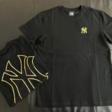  0779 - HÀNG CHÍNH HÃNG - ÁO THUN NEW ERA - NY VIỀN GOLD LOGO BASIC ĐEN - *BLACK* - Code: 12360543 