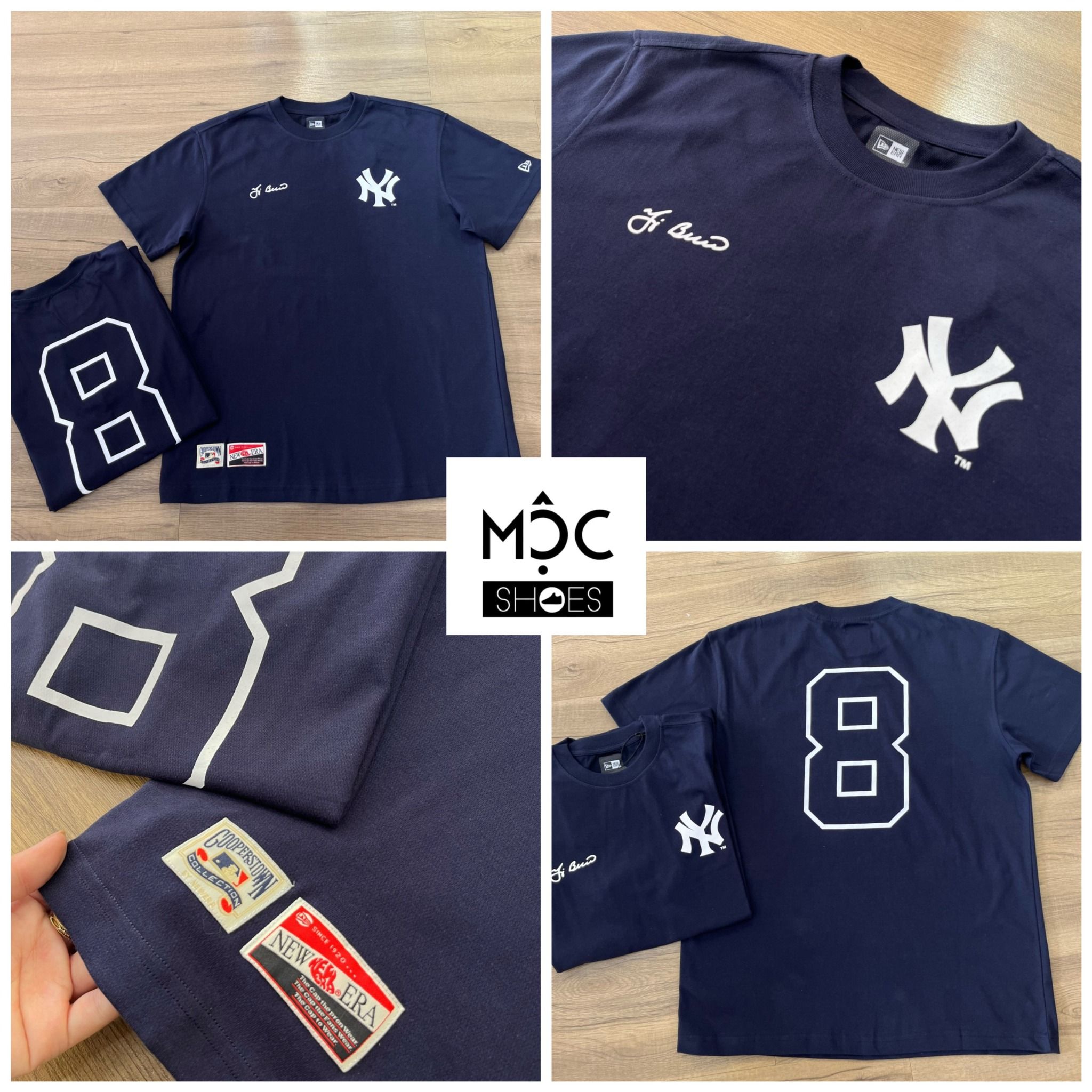 0733 - HÀNG CHÍNH HÃNG - ÁO THUN NEW ERA - NY LOGO SỐ 8 XANH ĐẬM ...