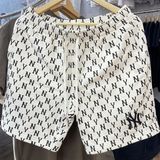  2118 - HÀNG CHÍNH HÃNG - Quần Short MLB Monogram Nỉ - TRẮNG - *WHITE* - SALE 