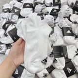  0409 - HÀNG CHÍNH HÃNG - VỚ ADIDAS - CỔ THẤP -  *BLACK/WHITE* 