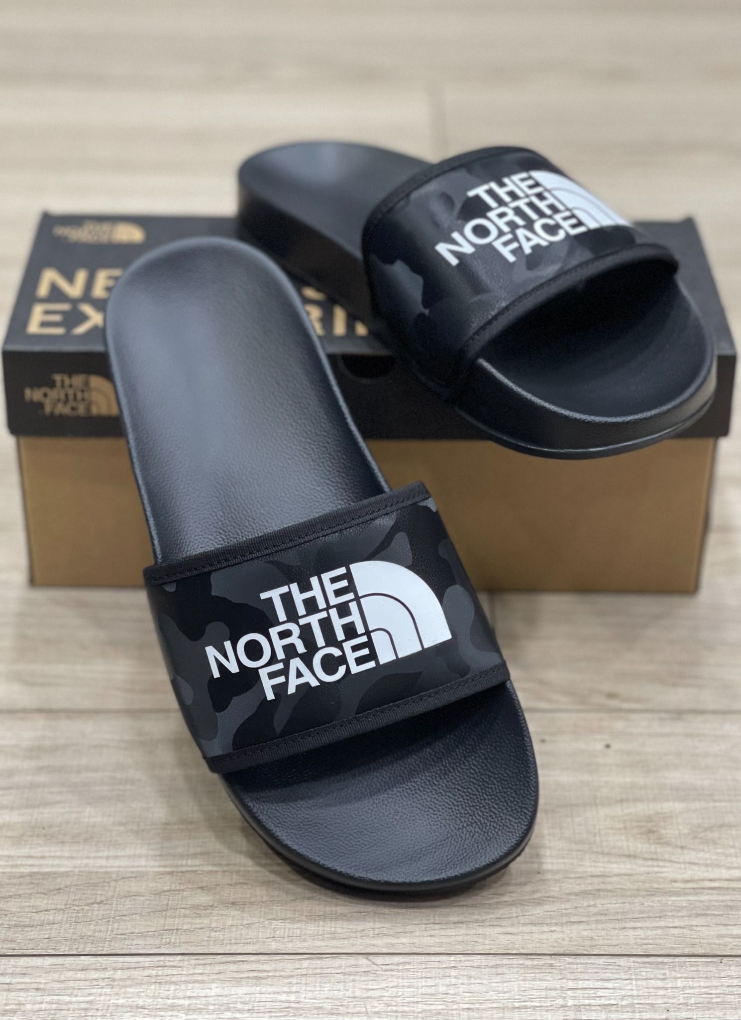  0305 - HÀNG CHÍNH HÃNG - DÉP THE NORTH FACE BASE CAMP SLIDE III - ĐEN CAMO - *BLACK CAMO* - 2022 