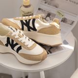  0247 - HÀNG CHÍNH HÃNG - GIÀY MLB CHUNKY JOGGER NEW YORK YANKEES - *BEIGE* - 2022** - Code: 32SHX1111-50b 