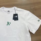  0601 - HÀNG CHÍNH HÃNG - ÁO THUN NEW ERA -  A GREEN (Nửa Logo) - *TRẮNG* - Code: 13086580 