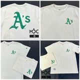  0642 - HÀNG CHÍNH HÃNG - ÁO THUN NEW ERA - LOGO A'S GREEN KEM - *BEIGE* - Code: 13086596 