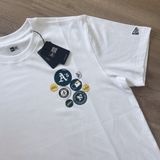 0647 - HÀNG CHÍNH HÃNG - ÁO THUN NEW ERA - NHIỀU LOGO A'S TRẮNG - *WHITE* - Code: 13338660 
