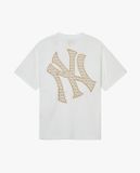  2693 - HÀNG CHÍNH HÃNG - ÁO THUN MLB - BIG LOGO NGÔI SAO LẤP LÁNH - TRẮNG - CODE : 3ASTX0143 