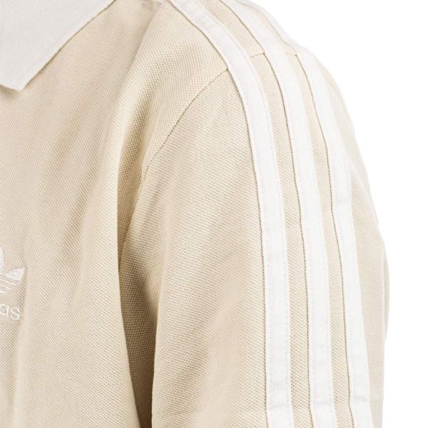  2697 - HÀNG CHÍNH HÃNG - ÁO ADIDAS POLO 2 SỌC CỔ TRẮNG - BE - CODE : IZ3070 