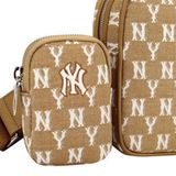  1185 - HÀNG CHÍNH HÃNG -Túi MLB Monogram New York Yankees  *BEGIE* - Code: 32BGDC111 -50B 