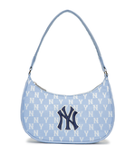  0435 - HÀNG CHÍNH HÃNG - TÚI MLB MONOGRAM HOBO BAG NEW YORK - *BABY BLUE* - CODE: 3ABQS012N-50BLL 
