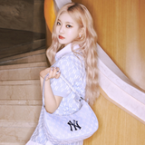  0435 - HÀNG CHÍNH HÃNG - TÚI MLB MONOGRAM HOBO BAG NEW YORK - *BABY BLUE* - CODE: 3ABQS012N-50BLL 