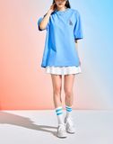  1302 - HÀNG CHÍNH HÃNG - ÁO THUN MLB - MONOGRAM BIG LOGO LA DODGER - XANH BLUE - CODE: 3ATSM0233-07CBL 