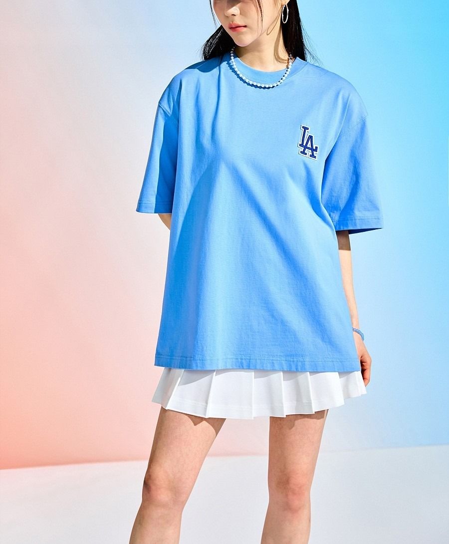  1302 - HÀNG CHÍNH HÃNG - ÁO THUN MLB - MONOGRAM BIG LOGO LA DODGER - XANH BLUE - CODE: 3ATSM0233-07CBL 