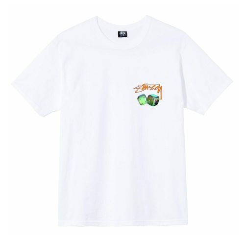  1142 - HÀNG CHÍNH HÃNG - ÁO THUN STUSSY -  STUSSY IRIDESCENT DICE - WHITE 