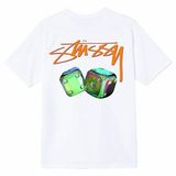  1142 - HÀNG CHÍNH HÃNG - ÁO THUN STUSSY -  STUSSY IRIDESCENT DICE - WHITE 