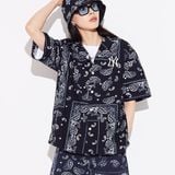 1390 - HÀNG CHÍNH HÃNG - Áo Sơ Mi MLB - PAISLEY - *TAY NGẮN* - CODE: 3AWSP0123-50NYD 