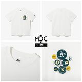  0647 - HÀNG CHÍNH HÃNG - ÁO THUN NEW ERA - NHIỀU LOGO A'S TRẮNG - *WHITE* - Code: 13338660 