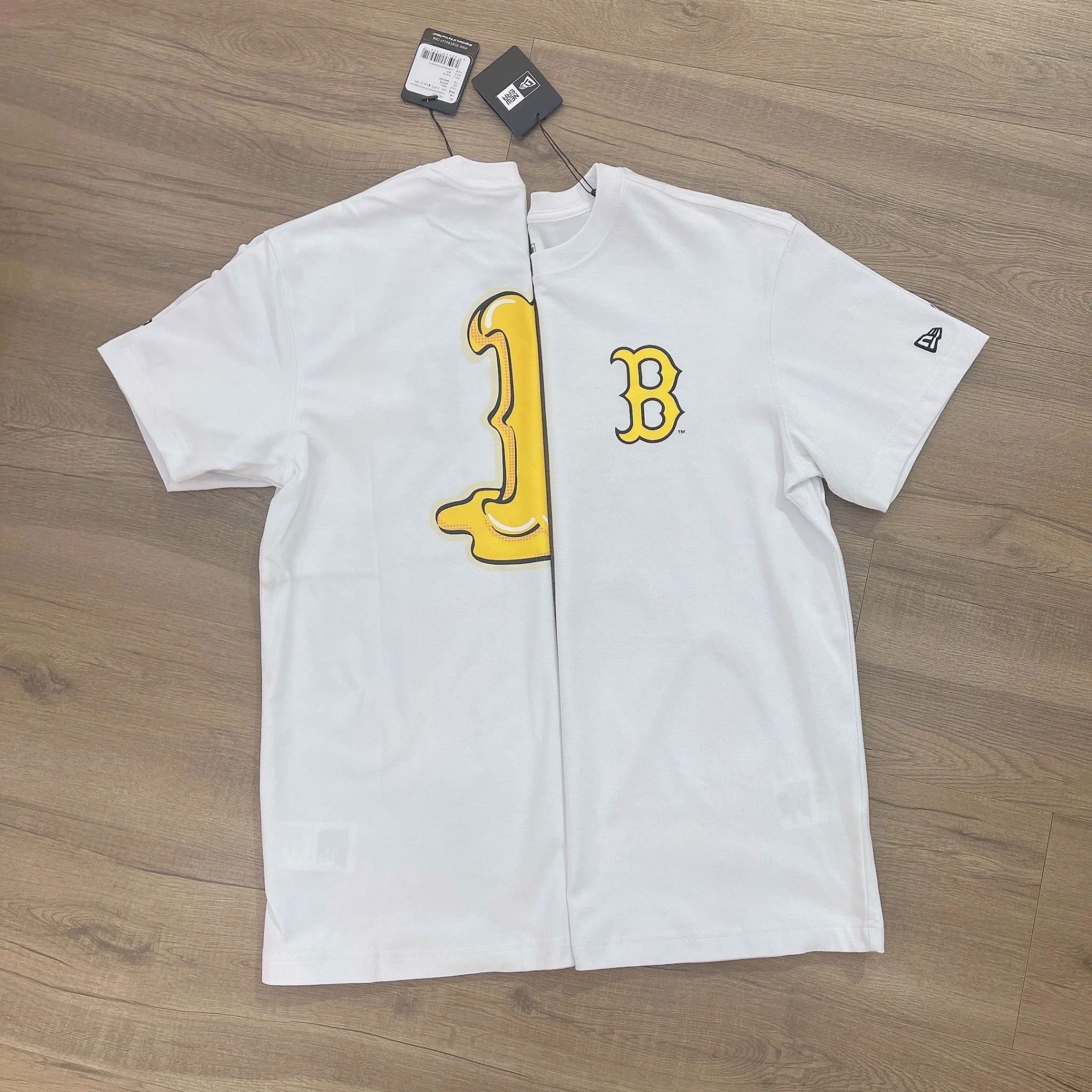  0972 - HÀNG CHÍNH HÃNG - ÁO THUN NEW ERA X BTS -  B VÀNG [TRẮNG] - CODE: 13277225 