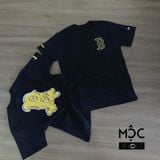  0629 - HÀNG CHÍNH HÃNG - ÁO THUN NEW ERA x BTS - LOGO B VÀNG - MÀU ĐEN - *BLACK* - Code: 13277226 