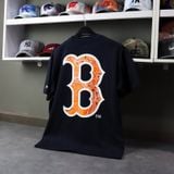  0724 - HÀNG CHÍNH HÃNG - ÁO THUN NEW ERA - LOGO CHỮ B CAM XANH ĐẬM - *NAVY* - Code: 12715361 