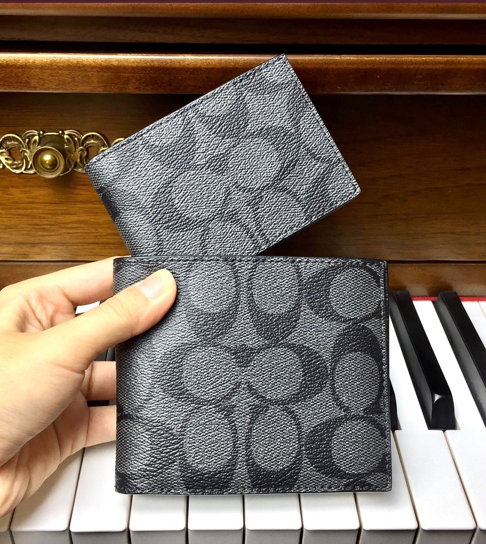  03966 - HÀNG CHÍNH HÃNG - VÍ COACH Nam NGẮN 850K - 3 in 1 