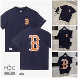  0724 - HÀNG CHÍNH HÃNG - ÁO THUN NEW ERA - LOGO CHỮ B CAM XANH ĐẬM - *NAVY* - Code: 12715361 