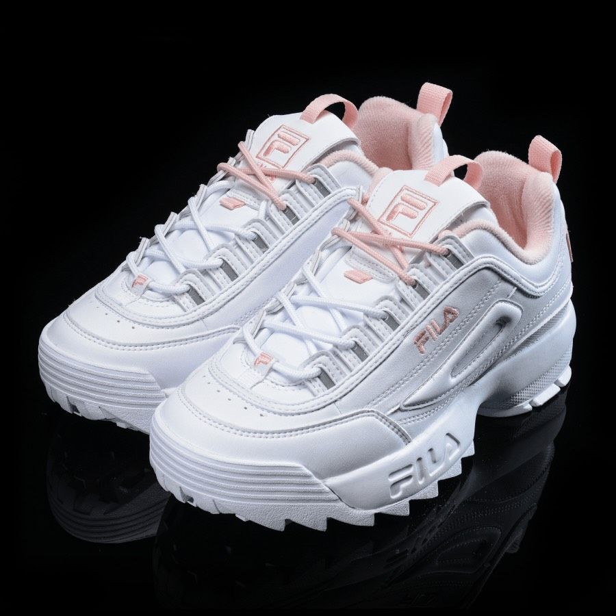  0023 - HÀNG CHÍNH HÃNG - GIÀY FILA DISRUPTOR CÁ MẬP - *WHITE/PINK* - 2021** - Code: FS1HTA1074X WPK-1 