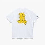  0686 - HÀNG CHÍNH HÃNG - ÁO THUN NEW ERA X BTS - LOGO B VÀNG TRẮNG - *WHITE* - Code: 13277225 