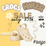  2104 - HÀNG CHÍNH HÃNG - GIÀY CLOG UNISEX CROCS HIKER 2.0 (ĐẾ GAI) CLASSIC - VANILLA - CODE: 208365-108 