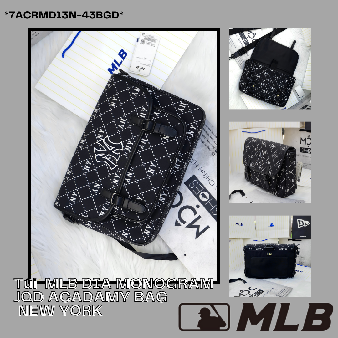  2396 - HÀNG CHÍNH HÃNG - Túi MLB Diamond Monogram Jacquard New York - Đen - Code: 7ACRMD13N-43BGD 