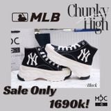  2380 - HÀNG CHÍNH HÃNG - GIÀY MLB CHUNKY HIGH -  CỔ CAO (MÀU ĐEN) - *BLACK/WHITE* - CODE: 32SHU1111-50L 
