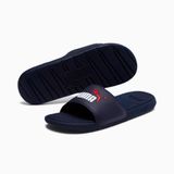  0424 - HÀNG CHÍNH HÃNG - DÉP PUMA COOL CAT - XANH TRẮNG - *NAVY WHITE* - Code: 371023 11 