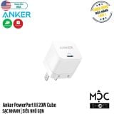  0229 - *HÀNG CHÍNH HÃNG* Củ Sạc ANKER Cube Trắng - Sạc Nhanh PD - Auth - Apple 