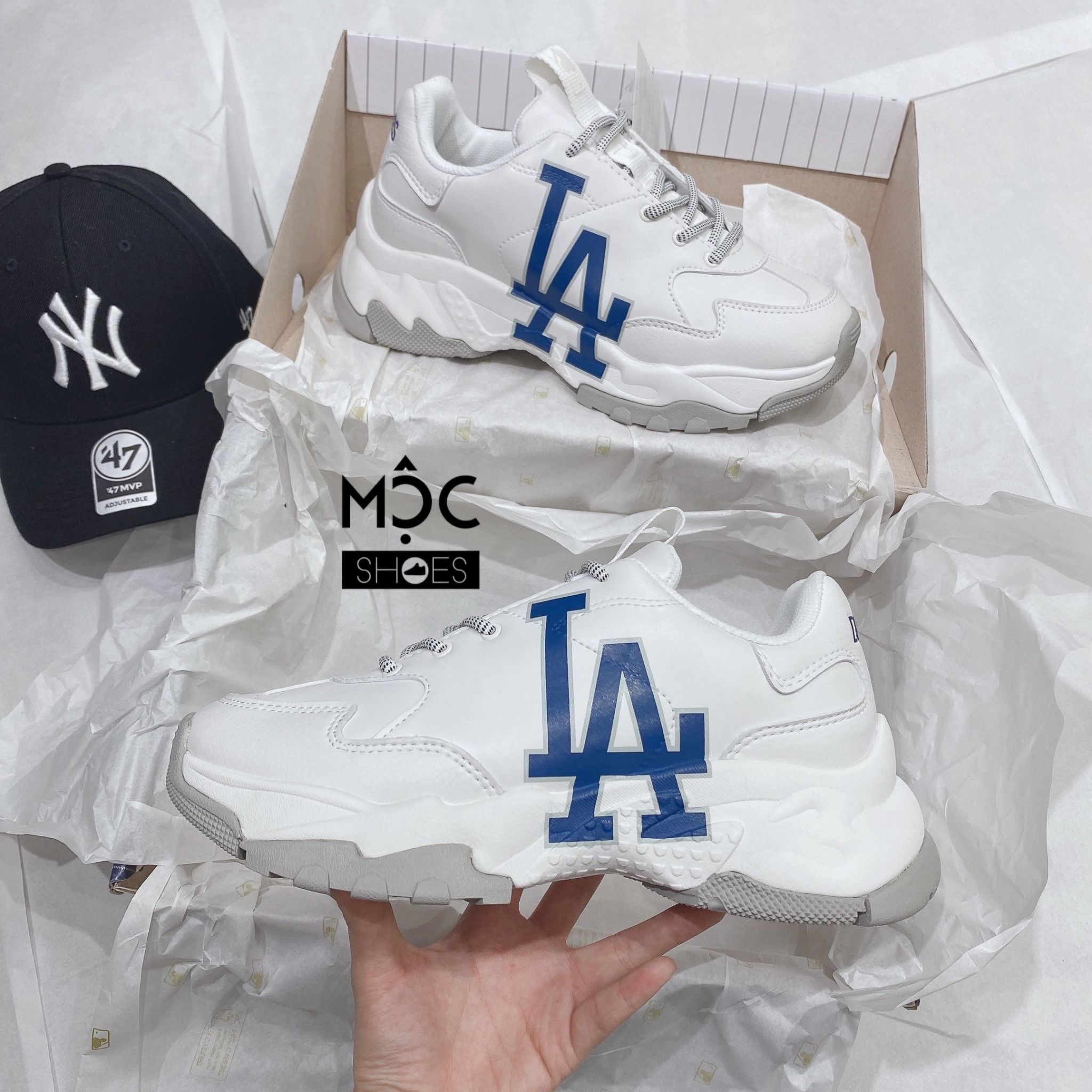  0342 - HÀNG CHÍNH HÃNG - GIÀY SNEAKER MLB BIG BALL CHUNKY LA DODGER  - *LA ĐẾ XÁM* - 2025** - Code: 32SHC1011 07W 