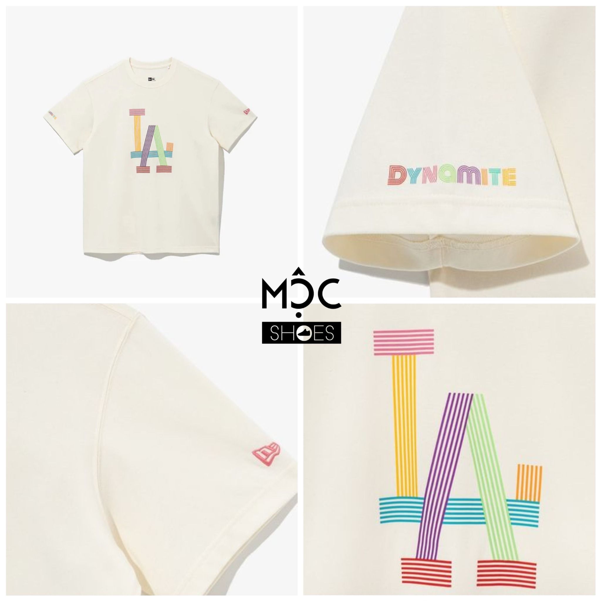  0730 - HÀNG CHÍNH HÃNG - ÁO THUN NEW ERA x BTS - DYNAMITE 7 MÀU BE - *BEIGE* - Code: 13276913 