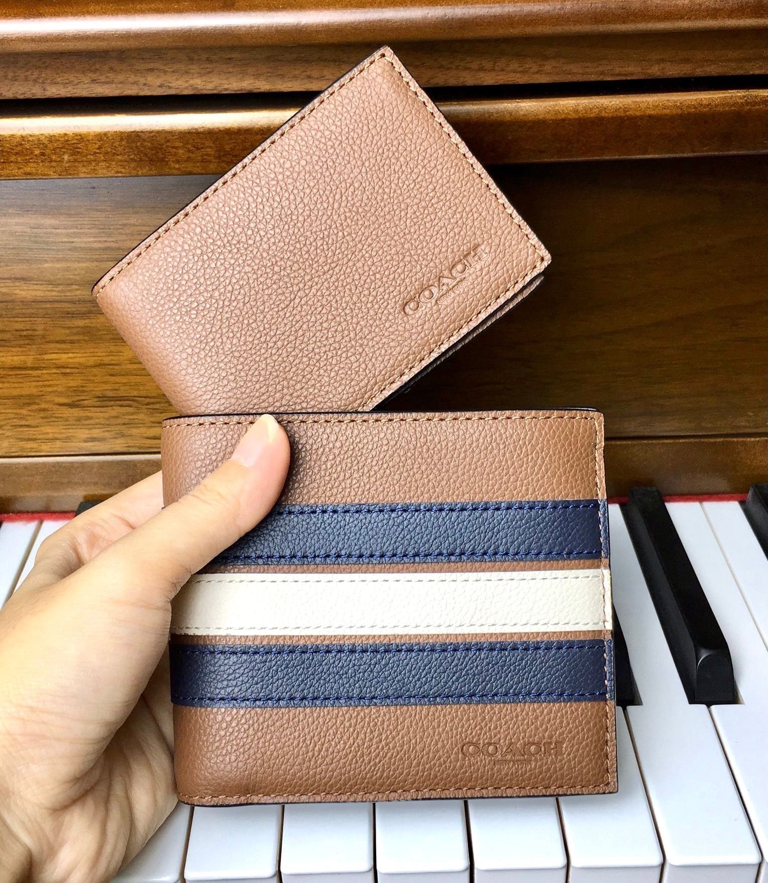  03966 - HÀNG CHÍNH HÃNG - VÍ COACH Nam NGẮN 850K - 3 in 1 