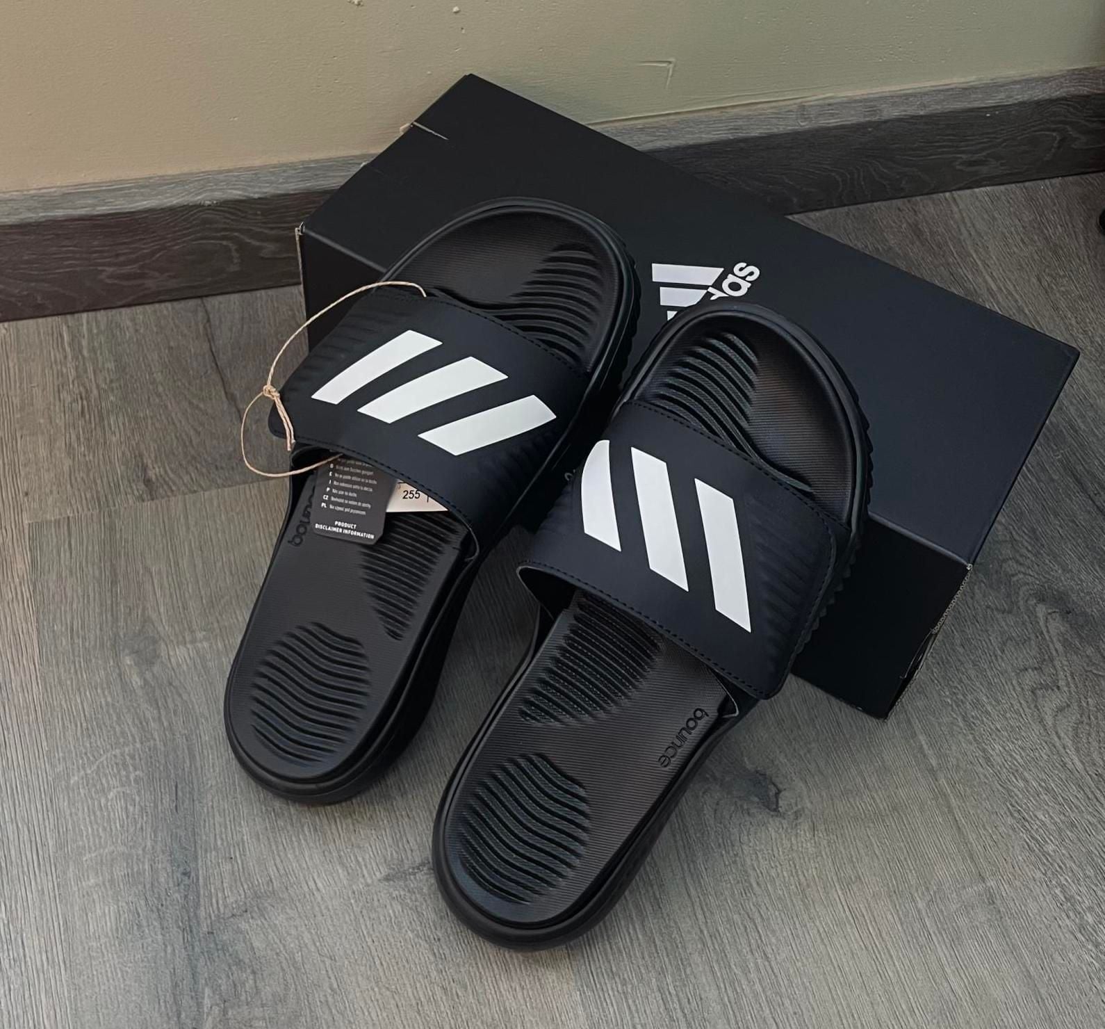  0452 - HÀNG CHÍNH HÃNG - DÉP ADIDAS ALPHABOUCE SLIDE - Đen SỌC TRẮNG - *SỌC TRẮNG* - Code: FZ0387 