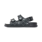  1036 - HÀNG CHÍNH HÃNG -  GIÀY SANDAL MLB -  DIA NY ĐEN - QUAI NHỰA - CODE : 3ASDCSD33-50BKS 